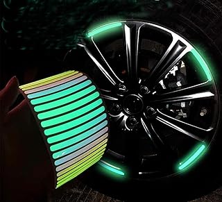 ملصقات إضاءة لعجلة السيارة استيكر فسفورى مضئ ليلة لإطارات العربيات المتوسيلات العجل استيكر ماء معالجة لا تأثر بالماء الباكيت 40 قطع
