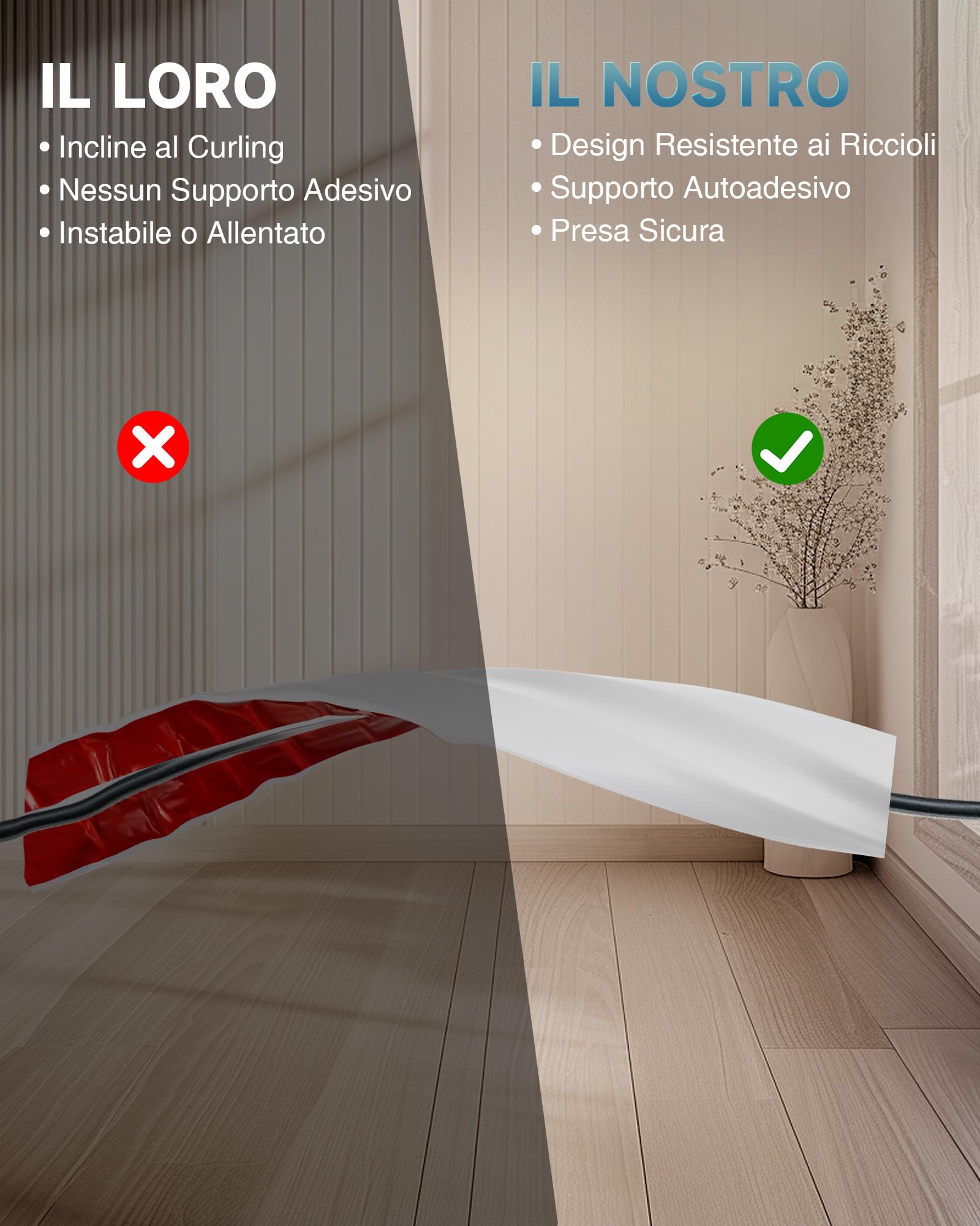 CREWORKS 1.8M Canalina Passacavi Pavimento a 3 Canali, Canalina Passacavi Calpestabile Adesiva, PVC Canalina Flessibile per Cavi Elettrici per Casa, Officina, Magazzino, Concerto, Grigio