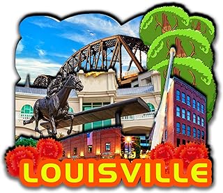 Louisville Fridge Magnets 3D Wooden Craft Travel Souvenirs Home and Kitchen Decor Gifts
