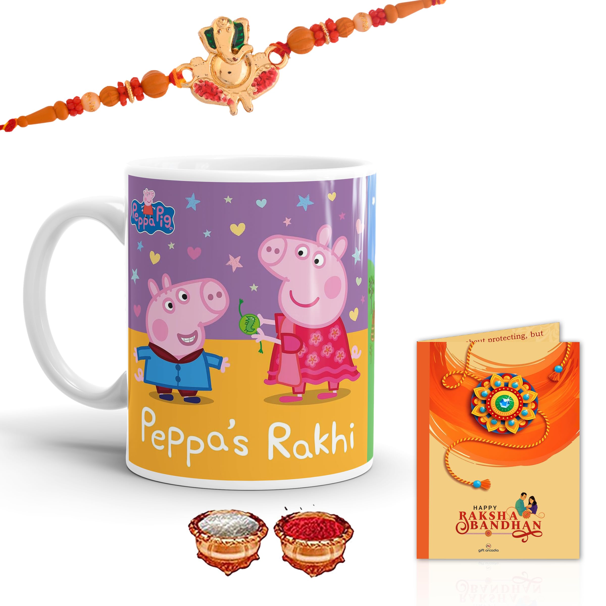 Gift Arcadia Rakhi for Little Brother, Coffee Mugs for Kids 330 ml, Rakhi for bro, Rakhi for Kids Brother with Gift Set, Cup, Rakhi Gifts, Ceramic Mug (Kid-7) (B0D9C9RT4L) Amazon Price History, Amazon Price Tracker