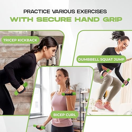 Miniatura 6 de Yes4All - Juego de pesas ajustables de mano para mancuernas de 2 piezas, perfectas para caminar o ejercicio de viaje para mujeres con correas