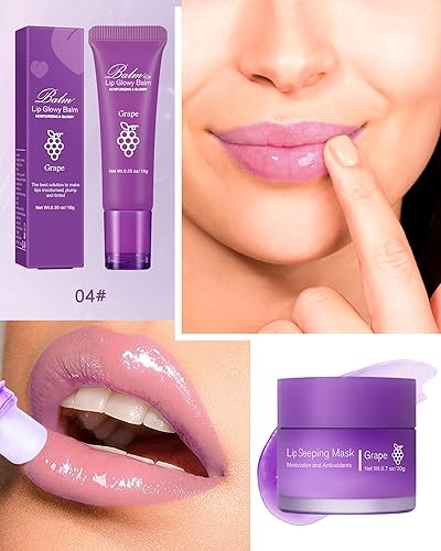Miniatura 3 de 2 unidades de bálsamo labial hidratante brillante, hidratante y nutritiva reparadora de labios para dormir, bálsamo labial tintado brillante, labios