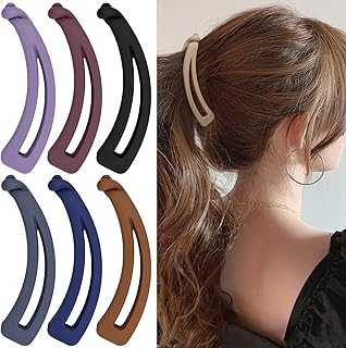 Pcs Banana Hair Clips for Thick Hair Strong Hold Ponytail 4.92" Large Matte Banana Clips Hair Banana Hair Clips for Women Hair Clips for Girls Banana Hair Clips for Thin Hair Curly Hair