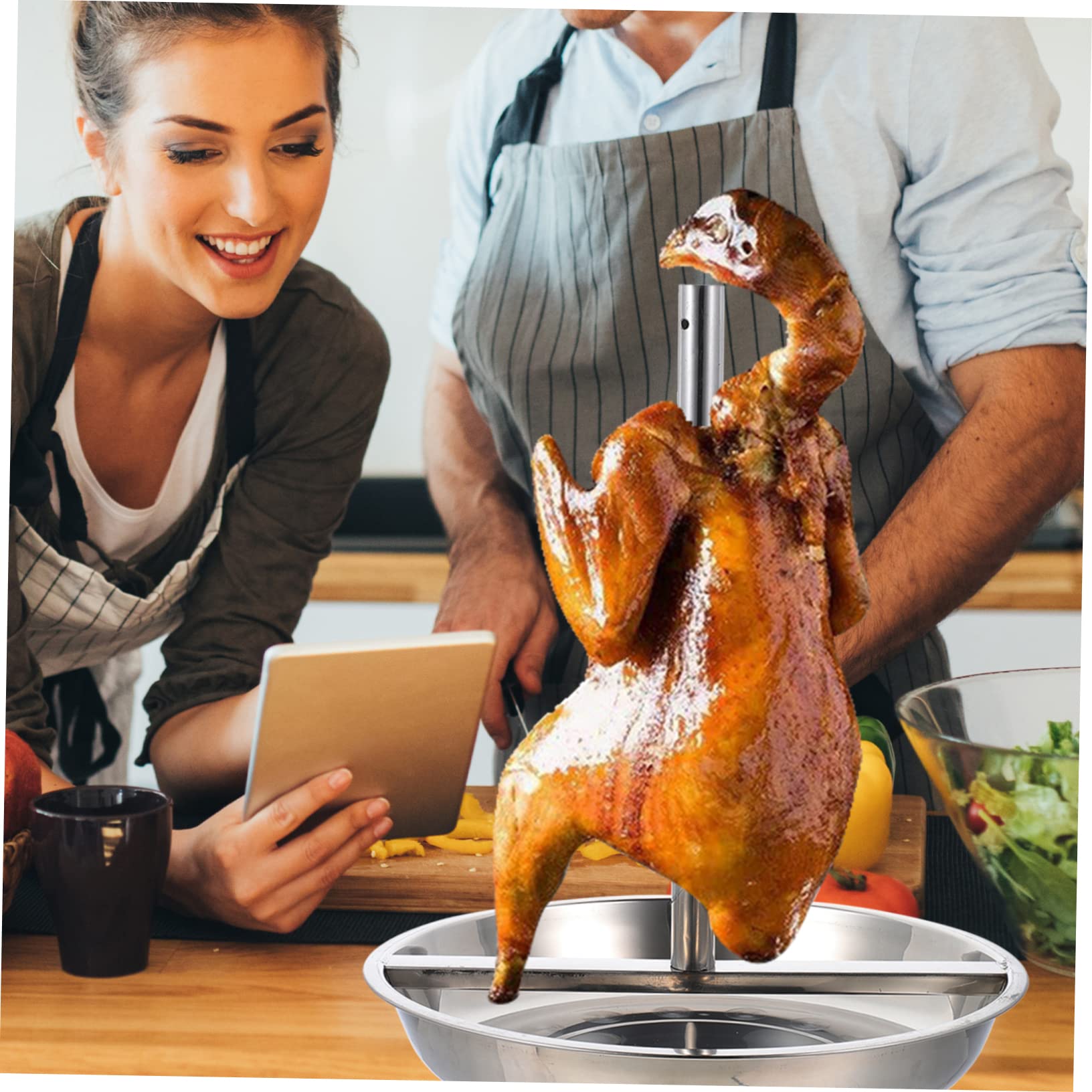 BBQ Rib Rack In Acciaio Inox Torrefazione Stand Per Grigliare