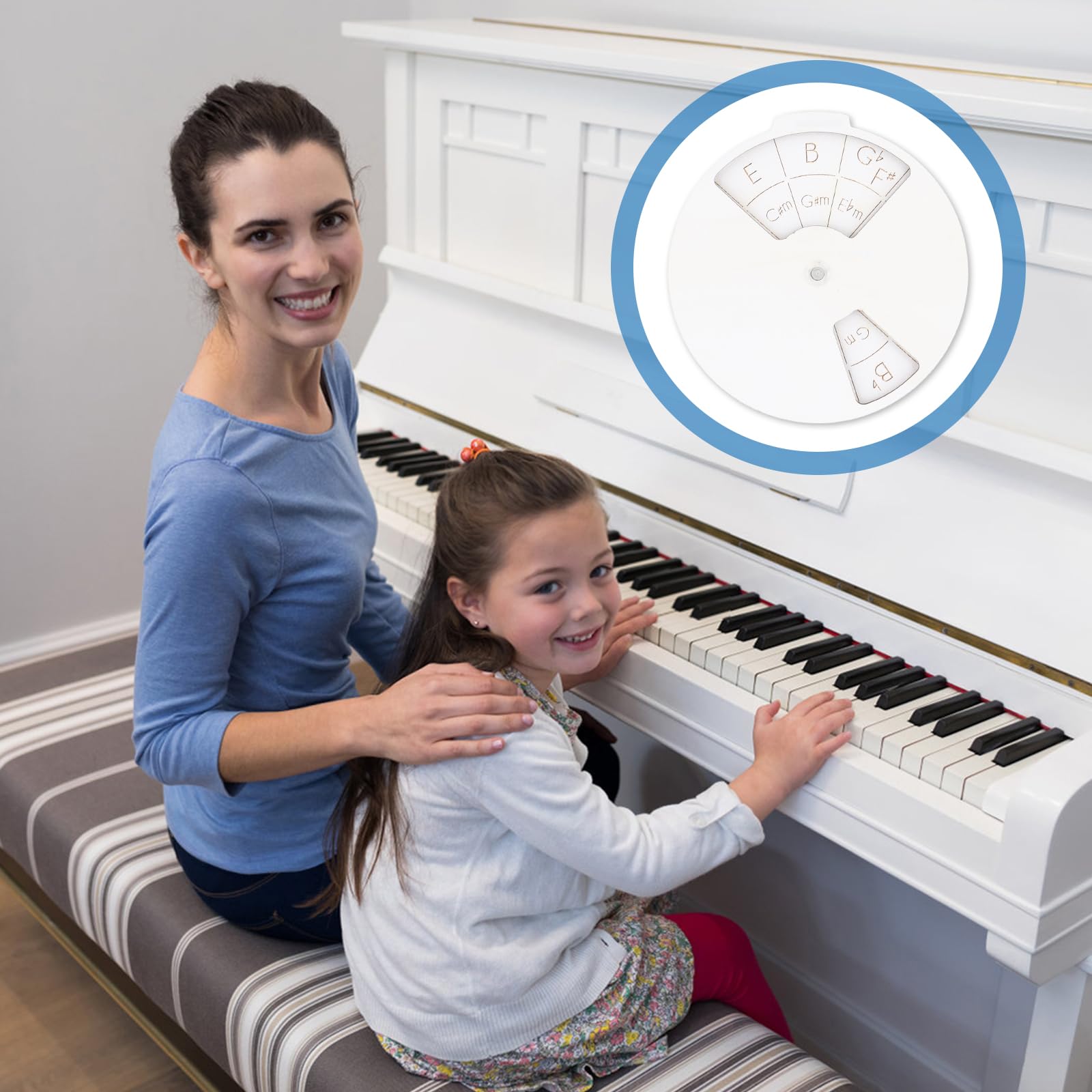 Outil Mélodique En Bois Pour Guitare Et Piano - Roue D'accord Rotative, Apprentissage Accords Facile