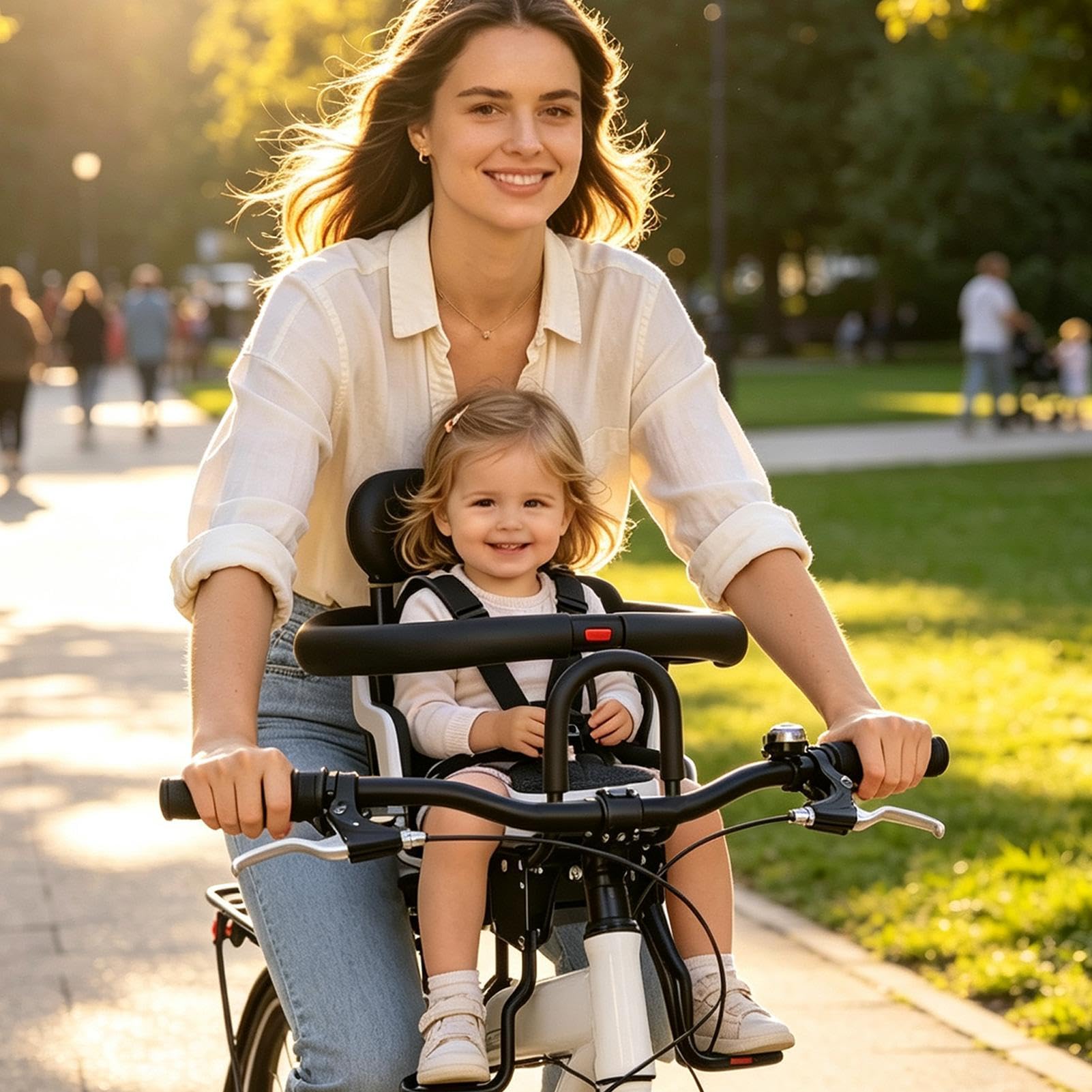 Siège enfant pour bicyclette d'adulte réglable confortable ergonomique