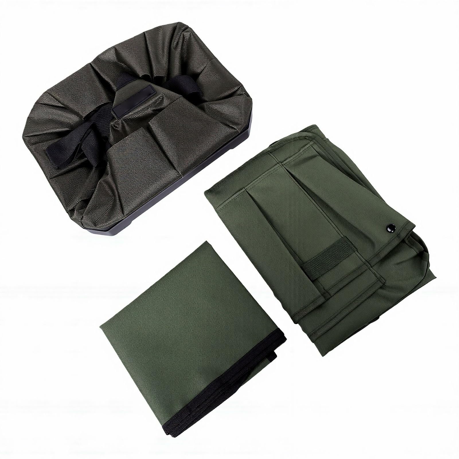 Organizador de Bolsa de Herramientas de Jardín, Tela Oxford 600D, 11 Bolsillos, Base Reforzada Plegable, Organizador de Almacenamiento de Herramientas de Jardín con Delantal y Tapete para el