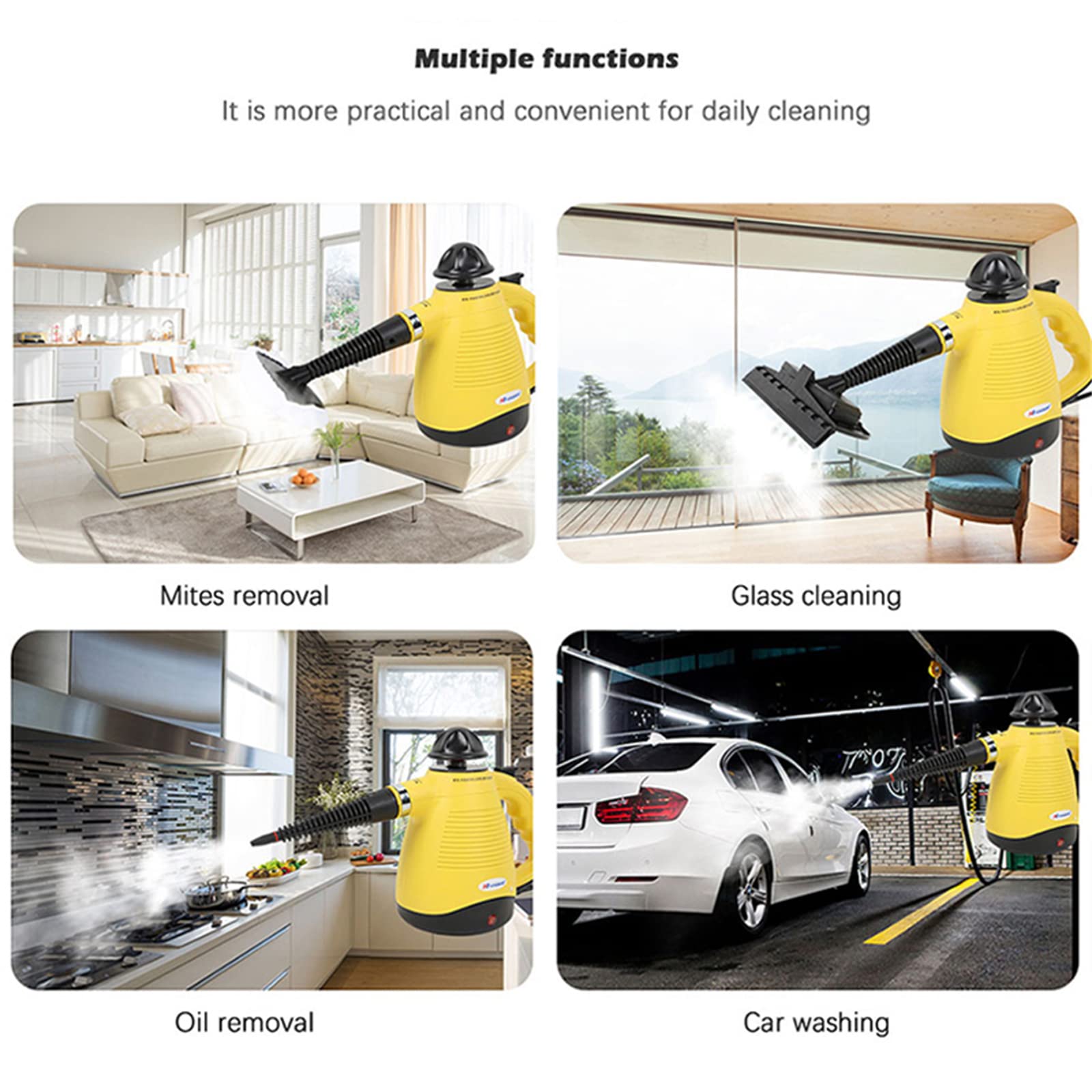 Amazon.co.jp: ハンドヘルドスチームクリーナー、多機能ハンドヘルド