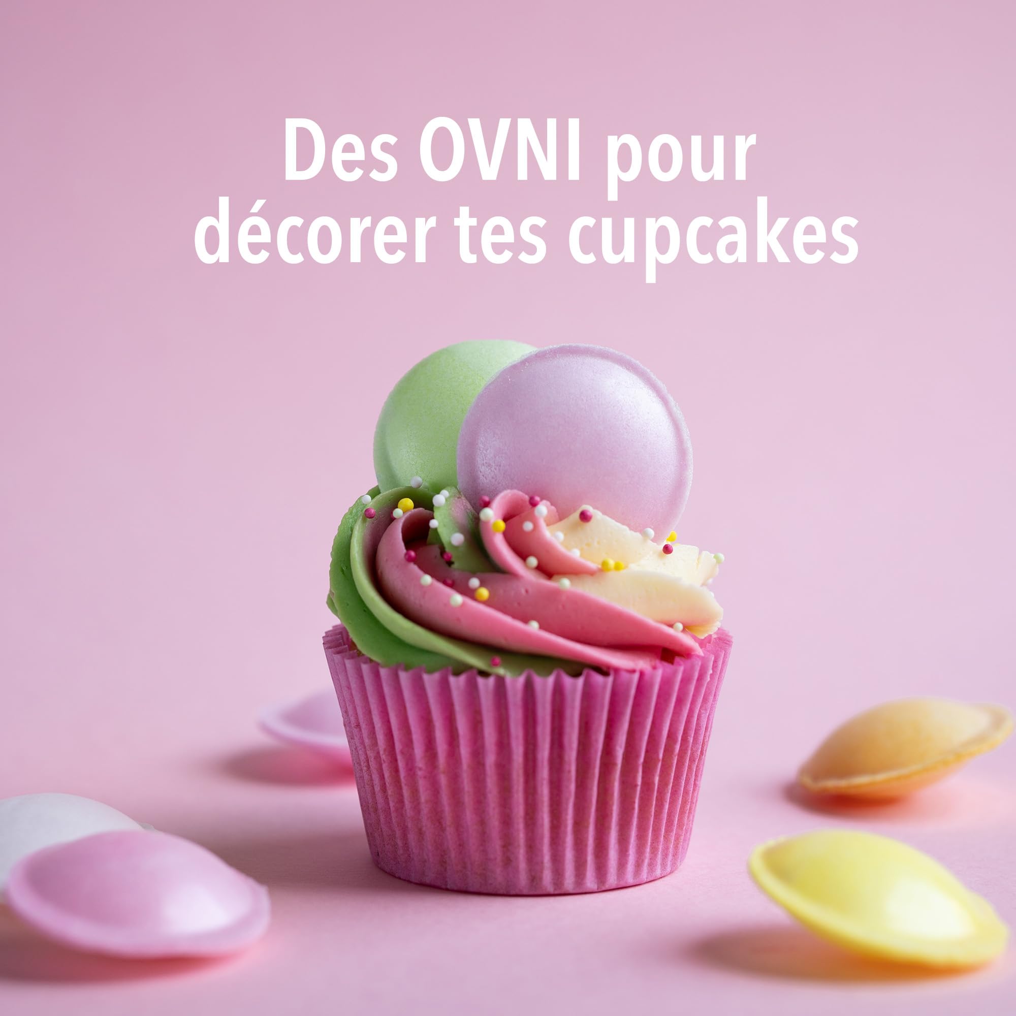 Woogie Soucoupes volantes 378g env. 300 pièces - OVNIs effervescents multicolores en gaufrettes de papier alimentaire - Friandises rétro cultes pour fêtes, anniversaires d'enfants & classes d'école