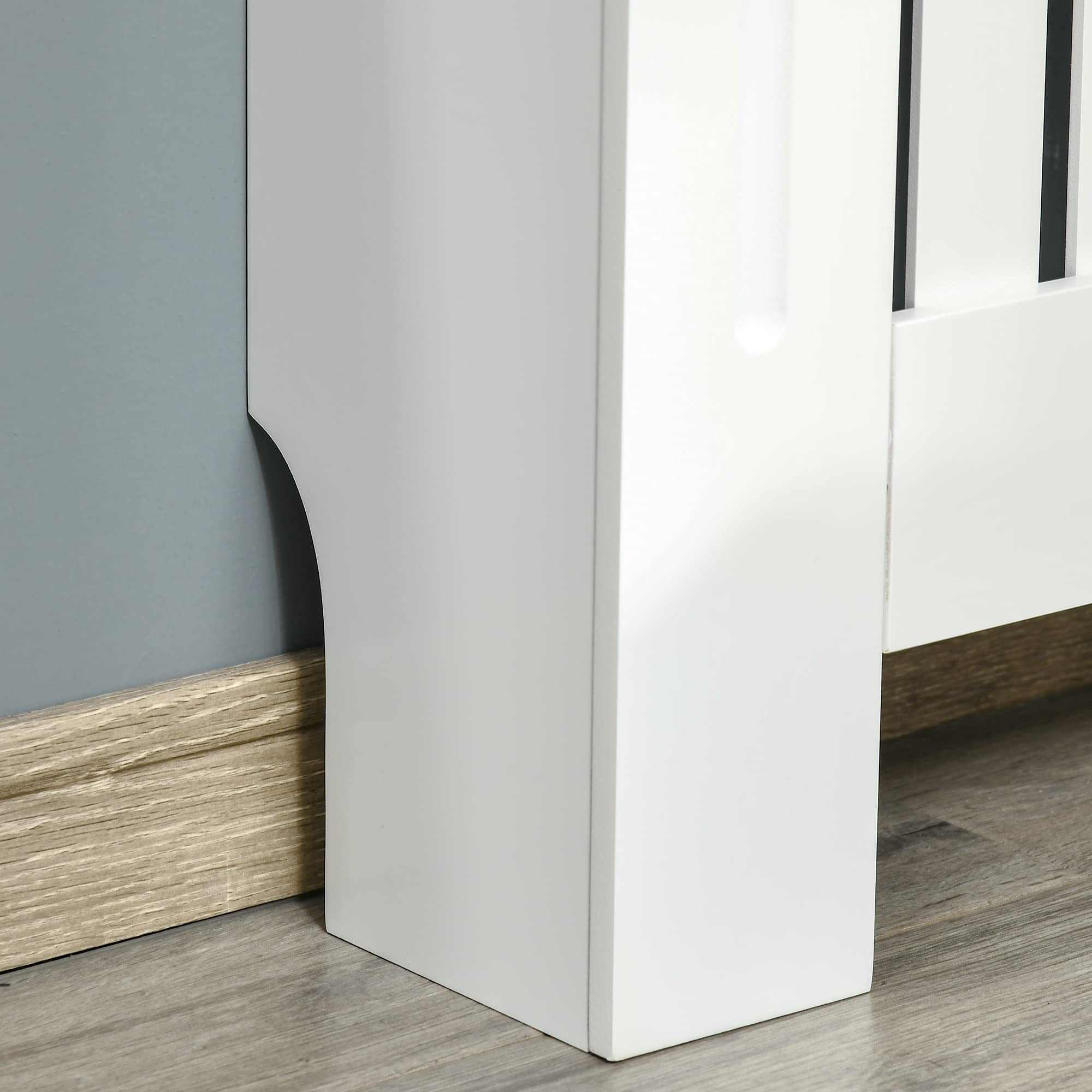 HOMCOM Cubre Radiadores 78x19x83 cm Cubierta para Radiador de MDF Cubreradiador para Salón Dormitorio Pasillo Blanco