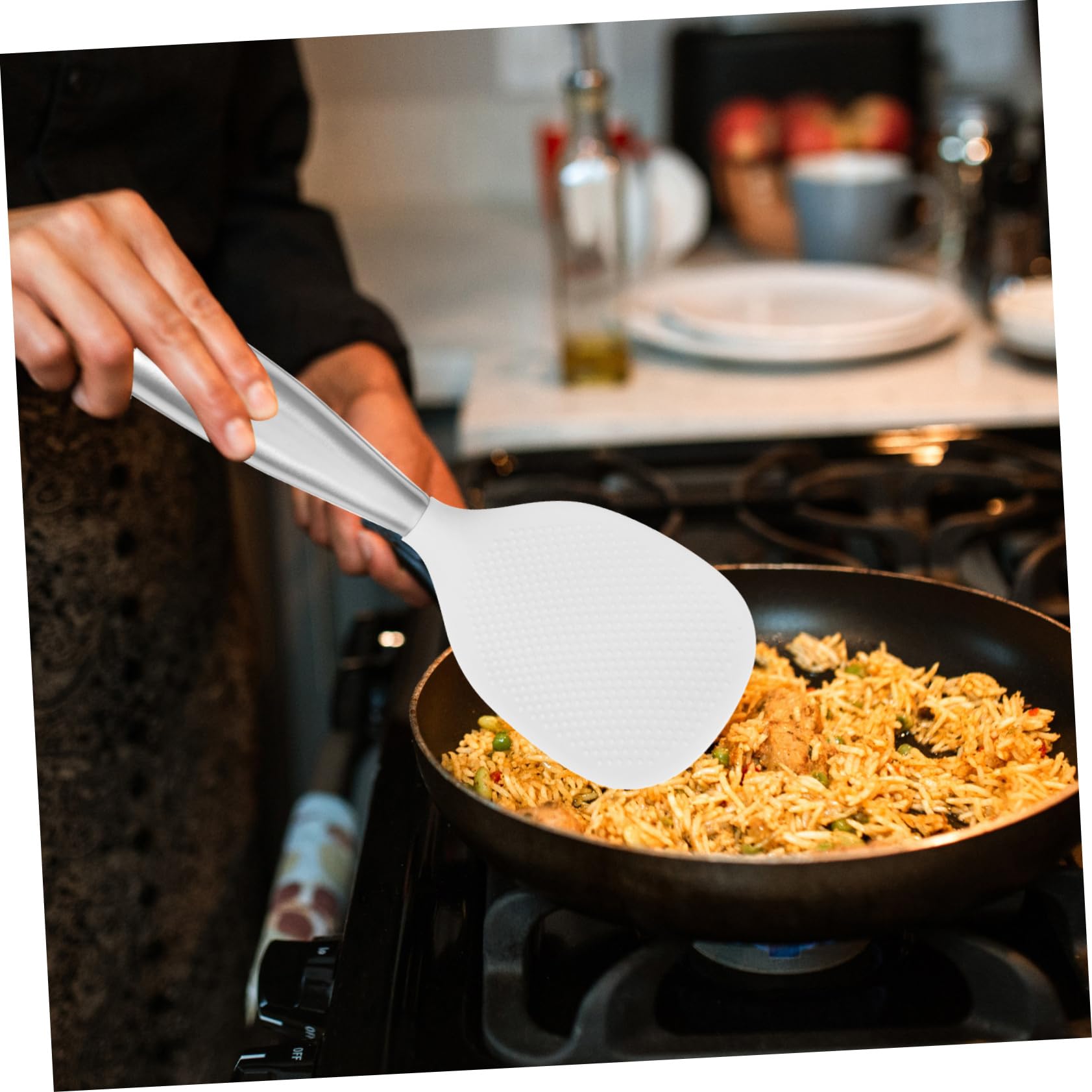 VINTORKY Rice Spoon Spoons Table Spoon Nonstick Rice Paddle Scoop for Rice Practical Spatula Rice Paddle Spoon Rice Spatula Kitchen Rice Scoop Large Spoon Multipurpose Scoop