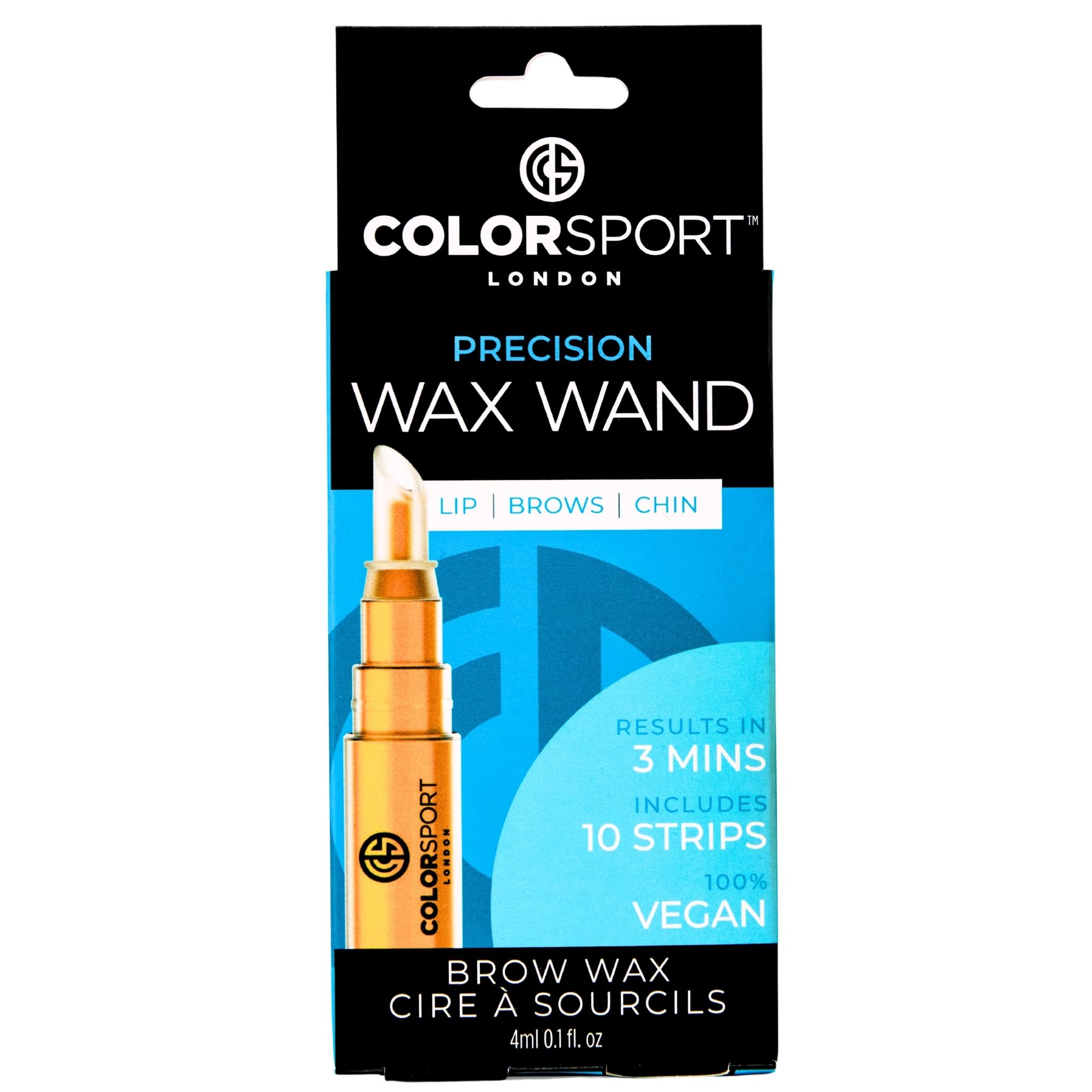 Colorsport Precision WAX WAND | At-Home Facial Wax Kit for Upper Lip, Chin & Brows | Calendula-Infused Gentle Formula | Travel-Friendly Hair Removal System | Vegan | Up to 6 Weeks Smooth Skin
