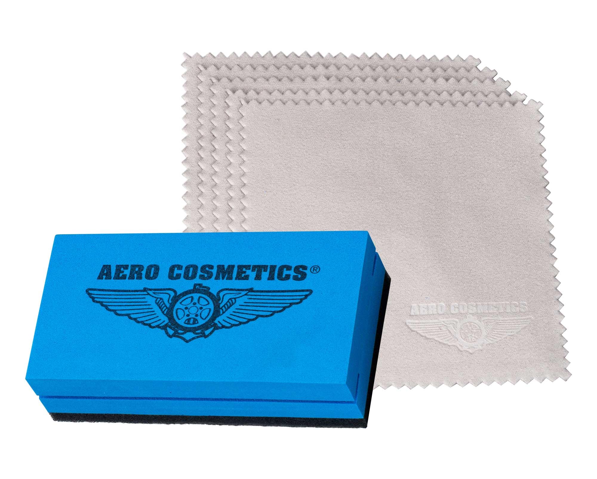 Ceramic Coating Applicator, Car Detailing Applicator Sponge with 4 Pcs Microfiber Suede Cloths for for Cars, Car Wax, Compound, Polish, Conditioner, Glazes & More