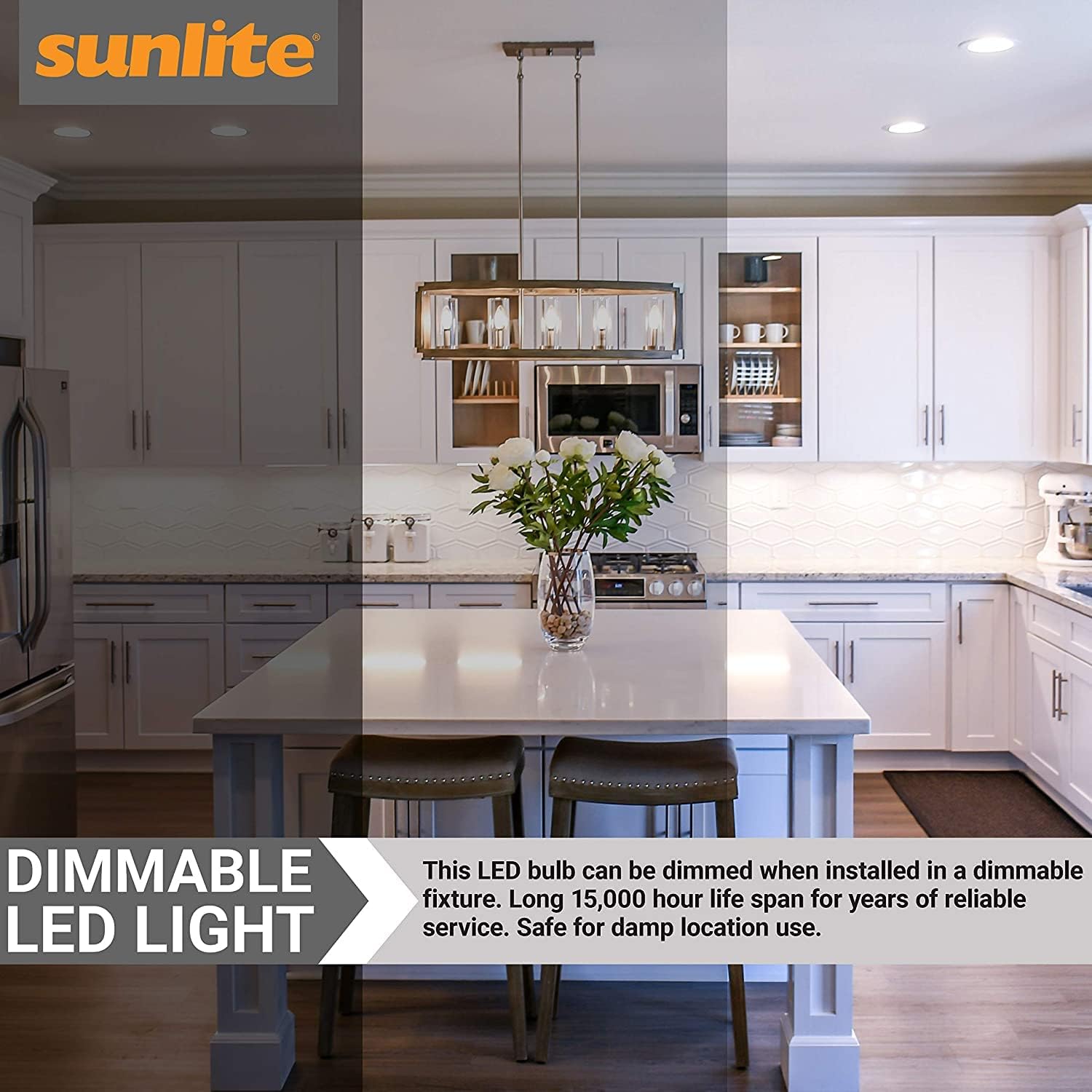 Sunlite LED Filament B11 Torpedo Tip Chandelier Light Bulb, ETL Listed, 4 Watts (40W Equivalent), 400 Lumens, Candelabra Base (E12), Edison Style, Dimmable, 2700K Soft White, 12 Count