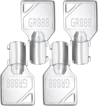 4-Pack Coin Laundry Machine Key,GR888,Laundry Key, Replacement for Greenwald Industries,Washing Machine Money Box Lock Key