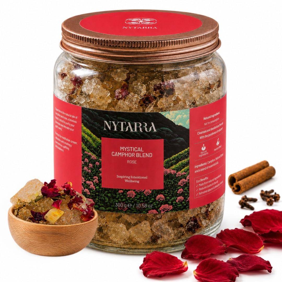 Nytarra Rose Camphor Blend - Diffuser & Puja Rituals -23 Nytarra Rose Camphor Blend - Diffuser & Puja Rituals -23