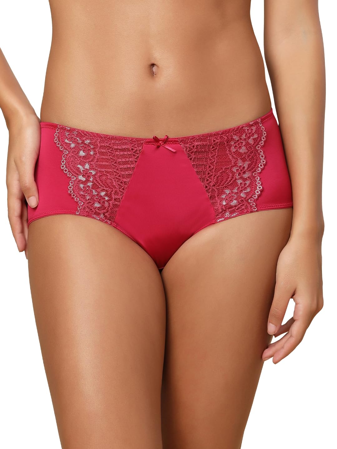 triumph International Women's Polyamide Classic Solid Hipster Panties (Pack of 1) (756I596_Electric Raspberry-picture-11