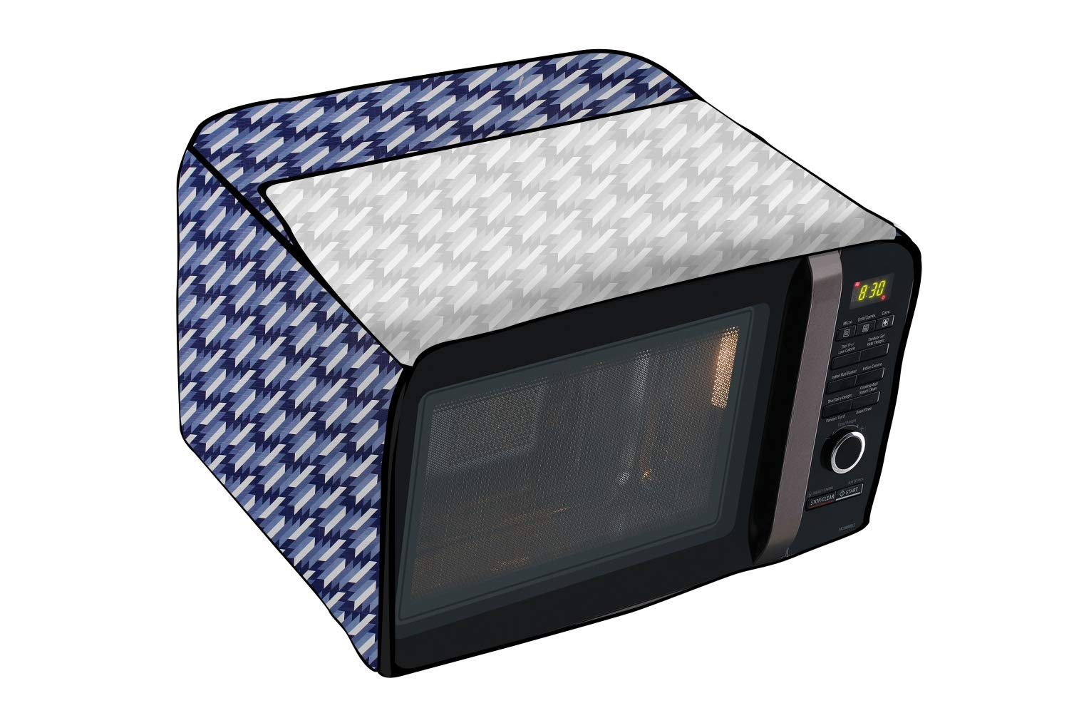 Microwave Cover for Bajaj 17L - Stylish Blue -4