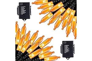 Halloween Orange Battery Operated String Lights