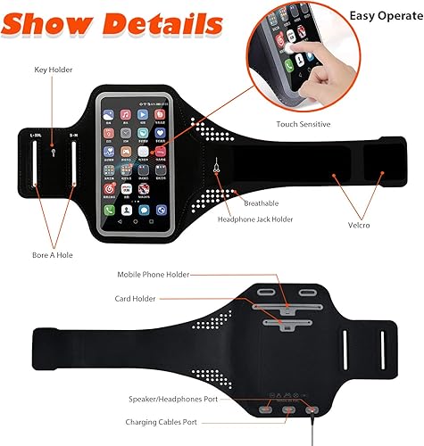 Miniatura 4 de Soporte de teléfono para correr Brazalete celular para iPhone 11 12 13 14 15 Pro Max XS X XR Plus Galaxy