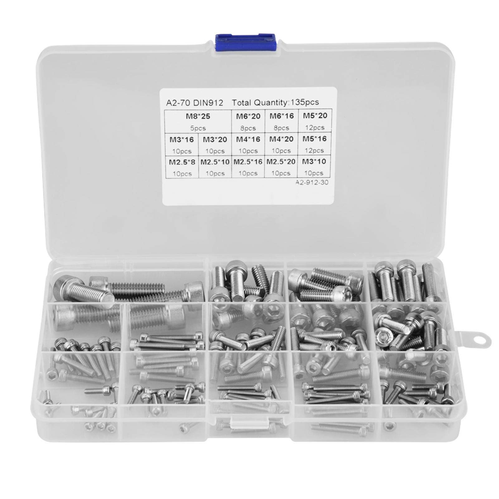 Set Di 480 Viti A Testa Esagonale M2 M3 M4 In Acciaio Inox Con