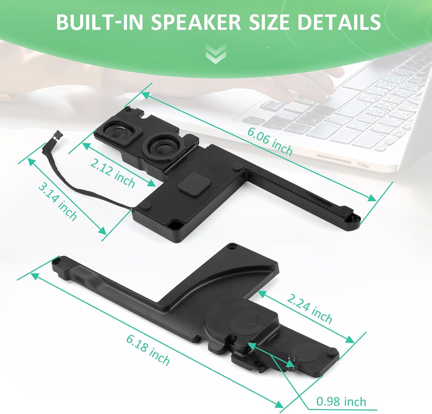 Speaker for MacBook Pro 15 inch Retina A1398 Loud Speaker Replacement for MacBook Pro 15 inch Retina A1398 2012 2013 2014 2015 Left and Right Internal Loudspeaker Buzzer Assembly with Repair Tools
