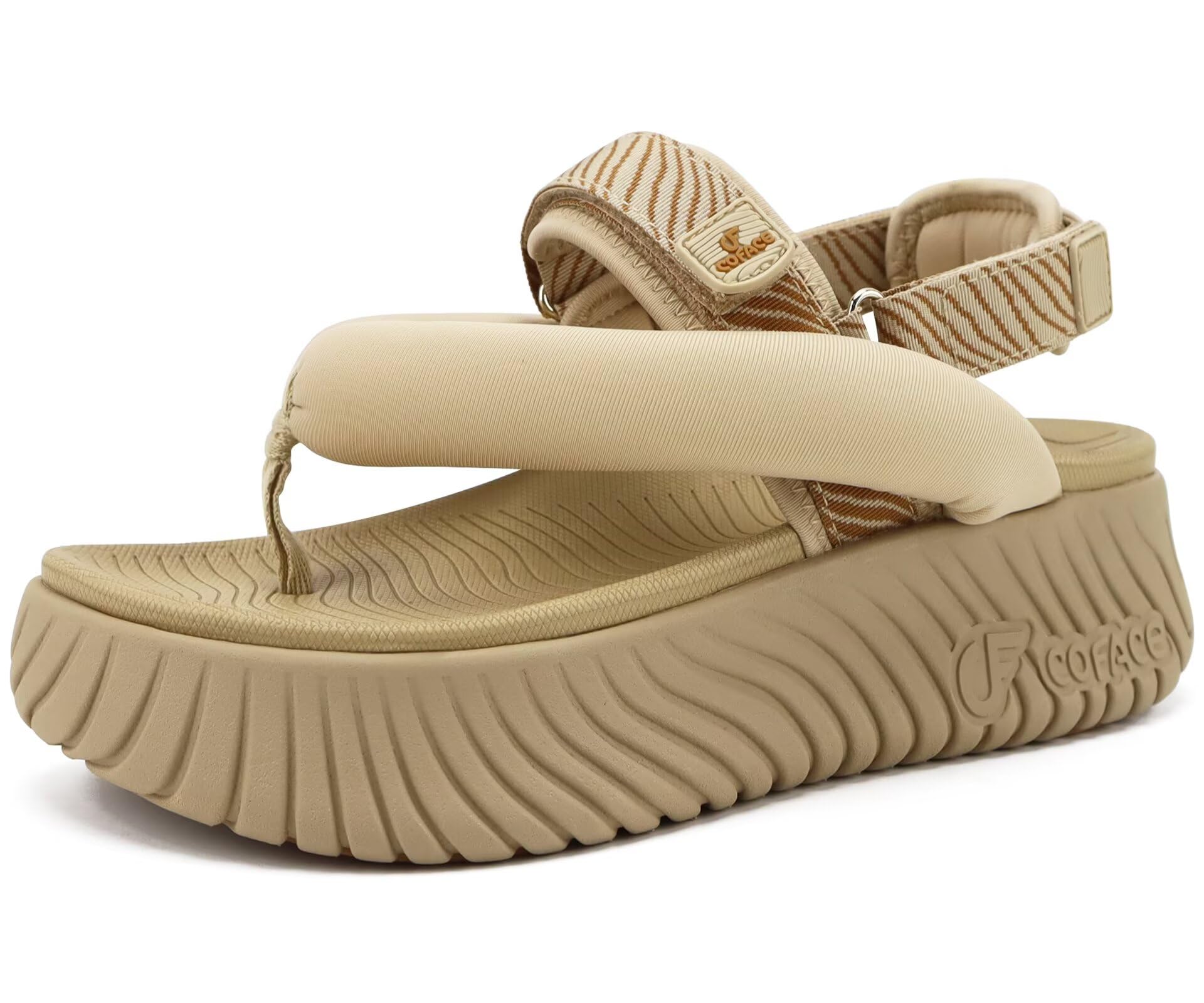 COFACE Ortopedici Sandali Trekking Donna Comode Camminata Memory Foam Sportivi Sandalo Estive Regolabile Leggero Escursionismo Spiaggia Piscina Eleganti Platform Infradito