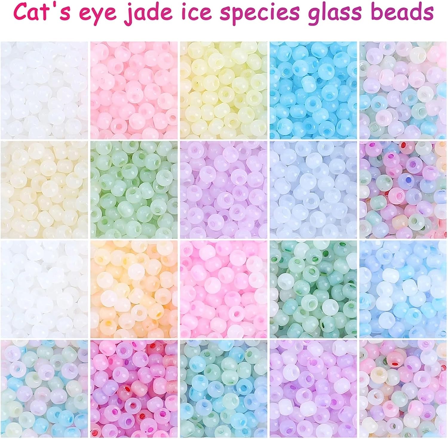 4mm Like Glass Spacer Beads 4 Boxes for Jewelry Making DIY Craft Kit