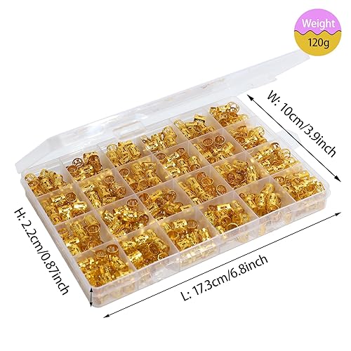 Miniatura 9 de 170 piezas de joyería para el cabello para trenzas, puños para el cabello para trenzas Loc, joyería para mujeres negras, anillos para trenzas de