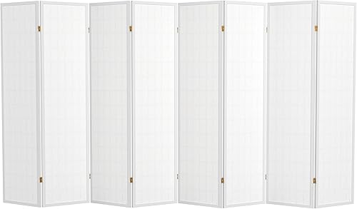 Miniatura 7 de Red Lantern Panel de ventana de 6 pies de alto, pantalla Shoji, color blanco, divisor de habitación de 8 paneles