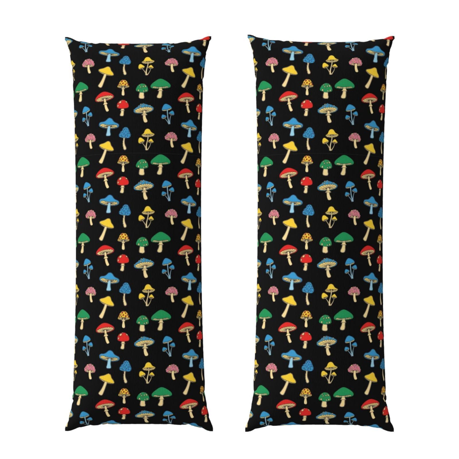 Long Pillowcase 20x60 Cute Mushrooms Ladies Funny Mushroom Butt, Body Pillow Cover with Hidden Zipper, Premium Brushed Fabric, Breathable Protector for Bedroom Sofa Home