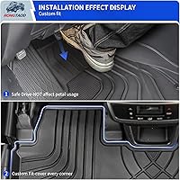 Vista 3 de Rongtaod Tapete de suelo compatible con Toyota Highlander 2014-2019, tapete de carga, forro de carga para asiento trasero, protector de suelo