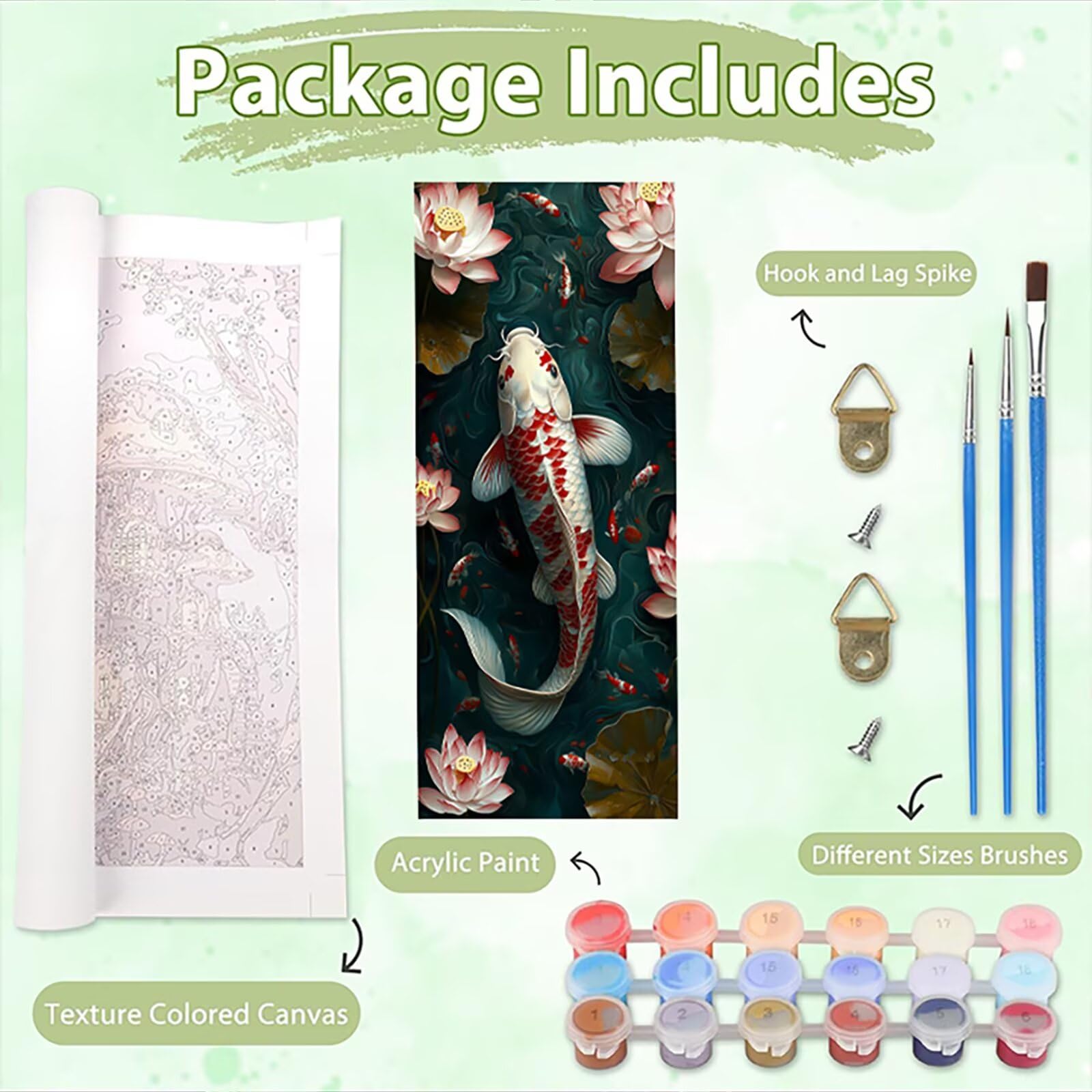 Dipingere Animali z numerami Adulti, Misura XXL 80 x 240 cm, Jin Guo Paint by Numbers Kit Principianti z 3 Penne, Zestaw Fai Da Te, Hobby Creativi Adulti Prezent Donna Decorazioni, (Senza Cornice) P0M