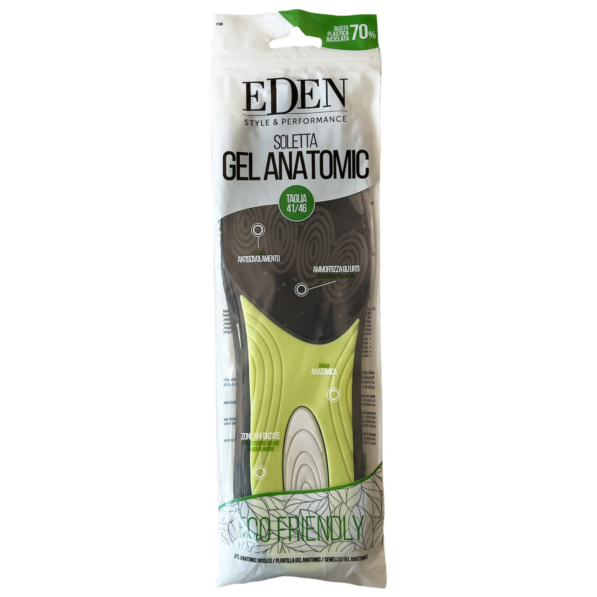 Set de plantillas Performance Gel Anatomico 36-40 EDEN.