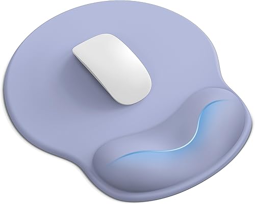 Miniatura 13 de Alfombrilla de ratón con reposamuñecas, alfombrillas de ratón ergonómicas para escritorio, alfombrilla de ratón antideslizante para oficina con Rosa