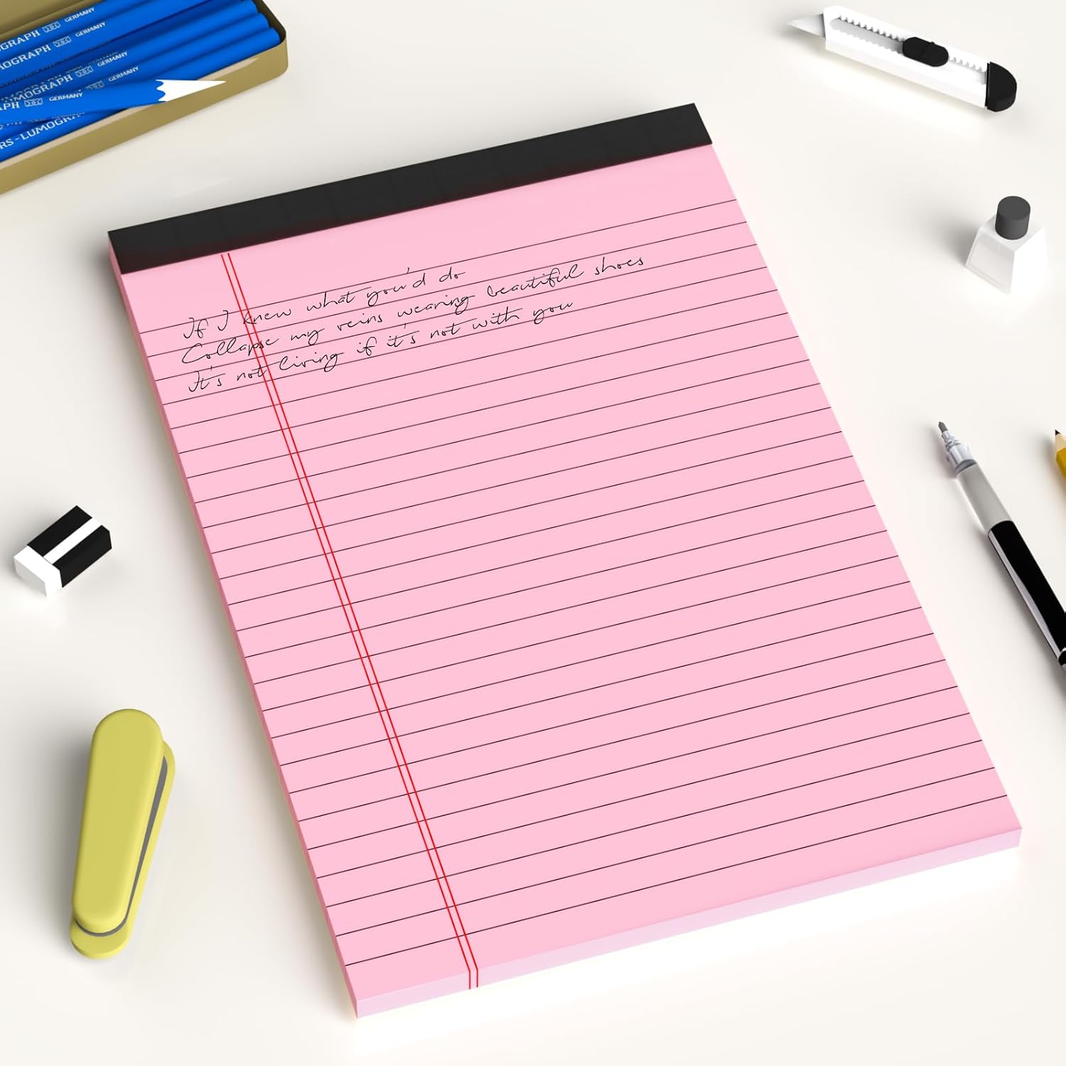 6pcs Small Note Pads 5x8 Notebook Colored Legal Pads Paper College Ruled Notepad Writing Pads 5 x 8 Perforated Narrow Ruled Pads of Paper (Multicolor) - Image 7