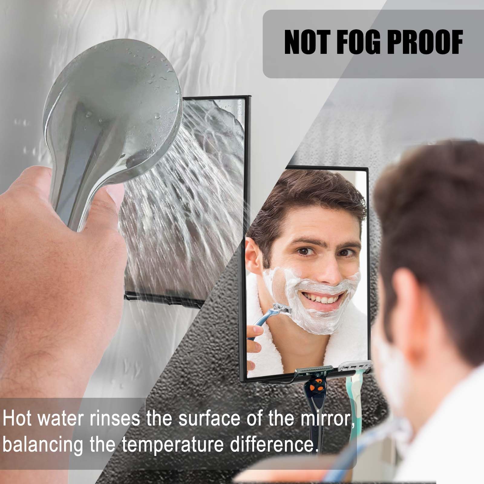 Shave in the Shower Mirror with Razor Holder -6