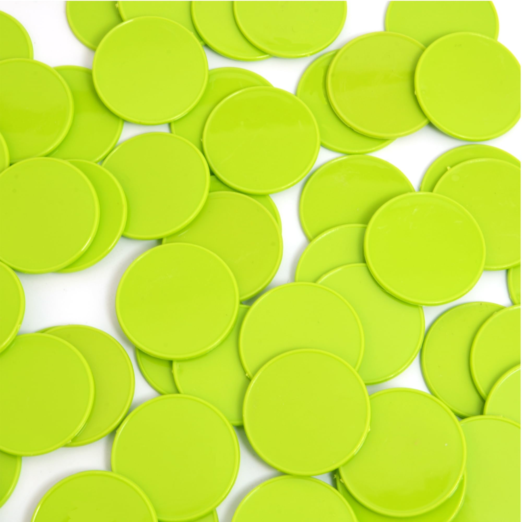 Smartdealspro Mini contatori di apprendimento in plastica opaca, gettoni per giochi di fiches da poker, con scatola portaoggetti, verde scuro, 40 mm