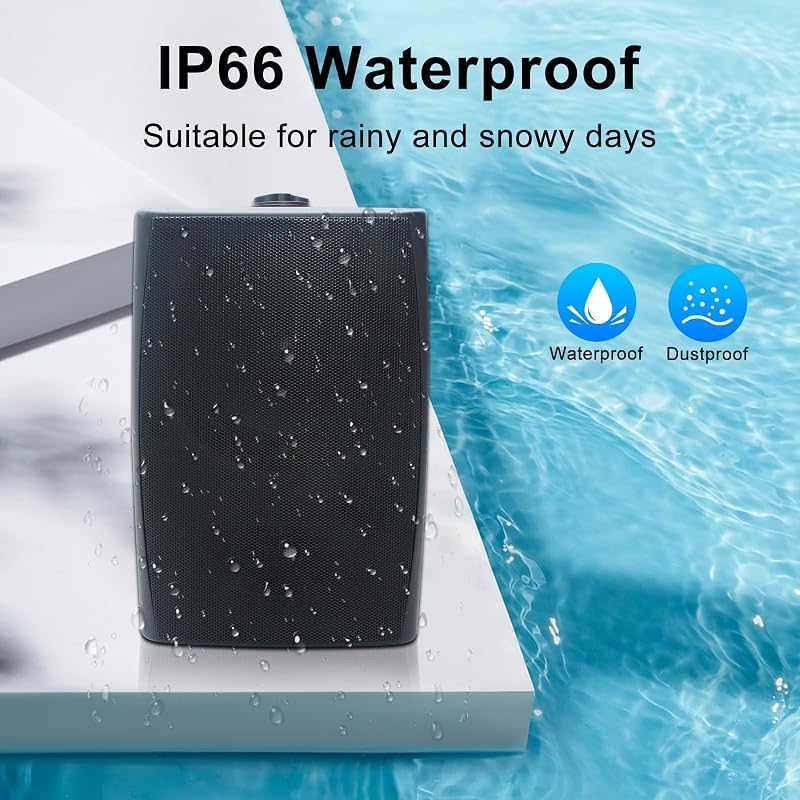 Herdio 6.5" Bluetooth Kültéri Hangszórópár - IP66 Vízálló, Falra Szerelhető, 400W, Erőteljes Basszus, Fekete
AI: I've created a concise Hun