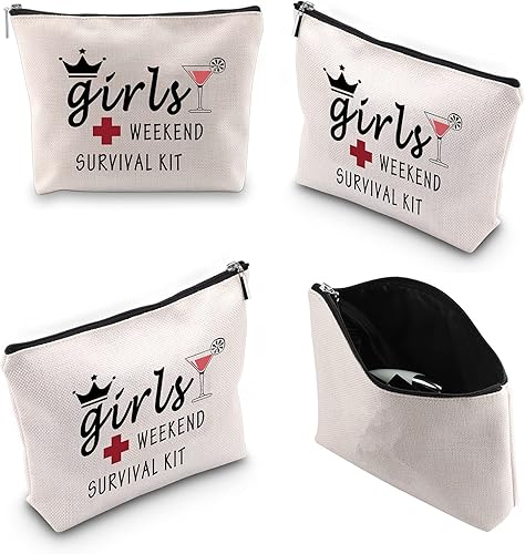 Miniatura 6 de WCGXKO Kit de supervivencia de fin de semana, bolsa de maquillaje, bolsa de maquillaje, regalo de viaje de fin de semana para mejor amigo,
