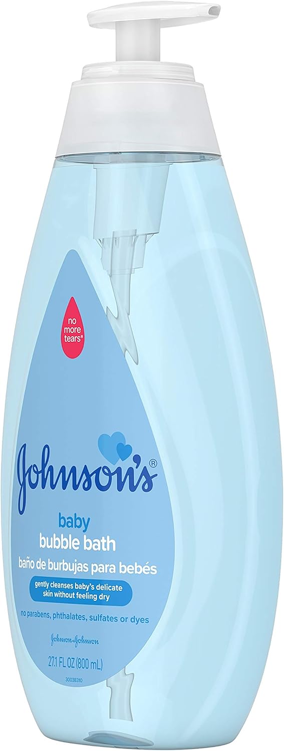 Johnson's Baby Bubble Bath for Gentle Baby Skin Care, Paraben-Free & Pediatrician-Tested Baby Bubble Bath, 27.1 fl. oz : Health & Household