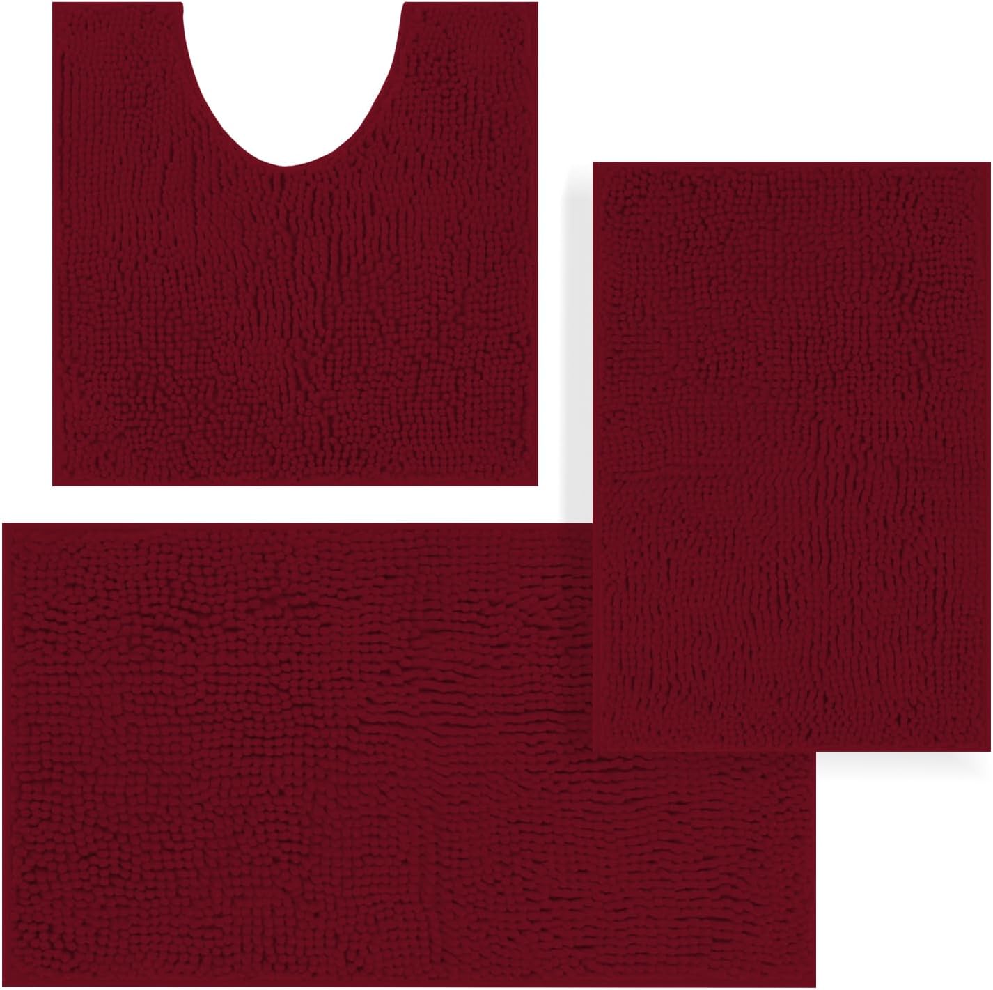 Bathroom Rugs Sets 3 Piece,Bath Mats for Bathroom Non Slip