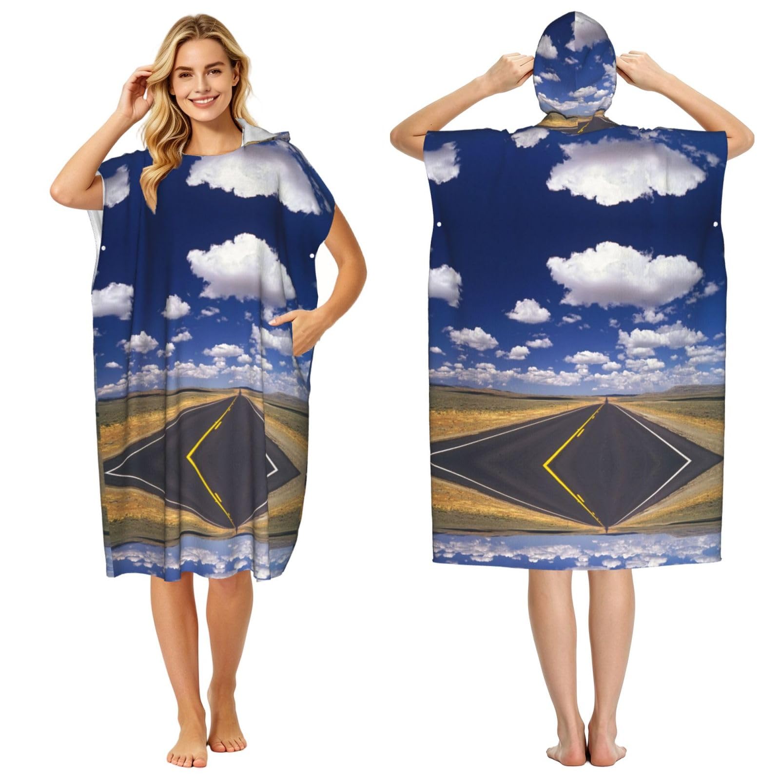 Peignoir à capuche autoroute pour vos sorties plage et piscine