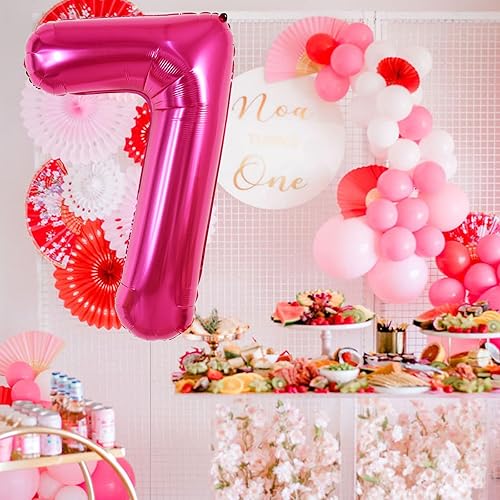 Miniatura 73 de TONIFUL Globos arcoíris de 40 pulgadas con números grandes del 0 al 9, globos digitales número 4 para helio, globos de aluminio Mylar con números
