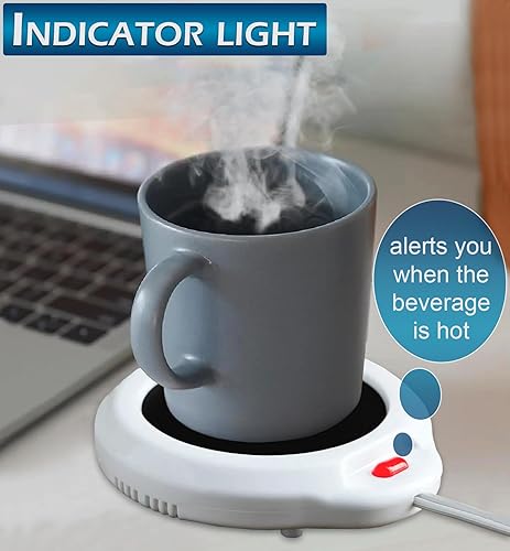 Miniatura 4 de Calentador de taza casero, calentador de café y té de escritorio -Calentador de cera y velas (Blanco).