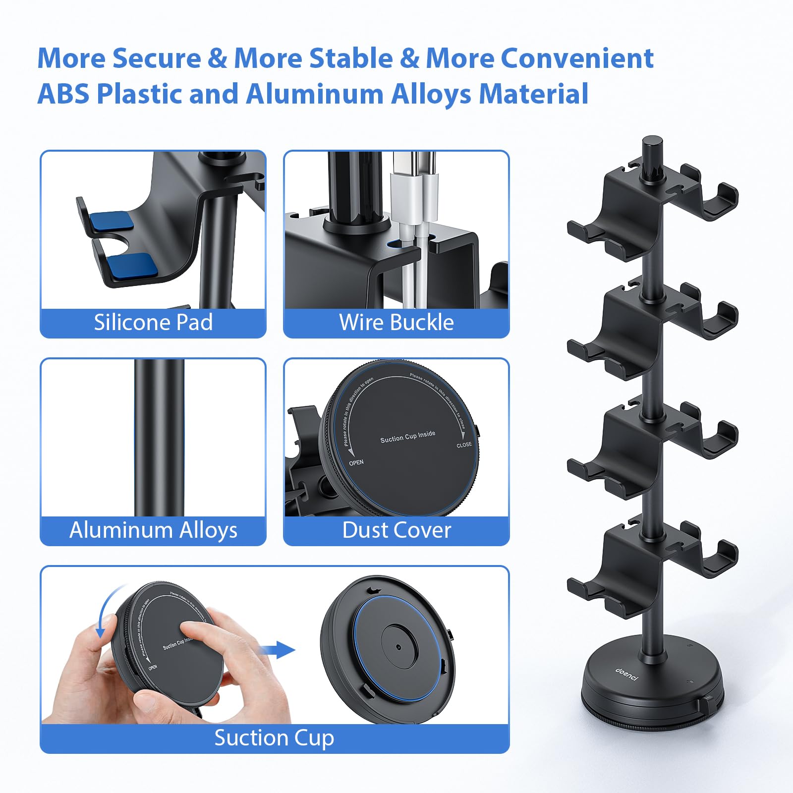 Porta Controller per PS5 PS4 XBOX Series S e X Nintendo Switch Joystick, Porta Joystick 4 Livelli, Supporto Controller Cuffie Gaming, Porta Joystick PS5 e XBOX Series X e S Console Originale