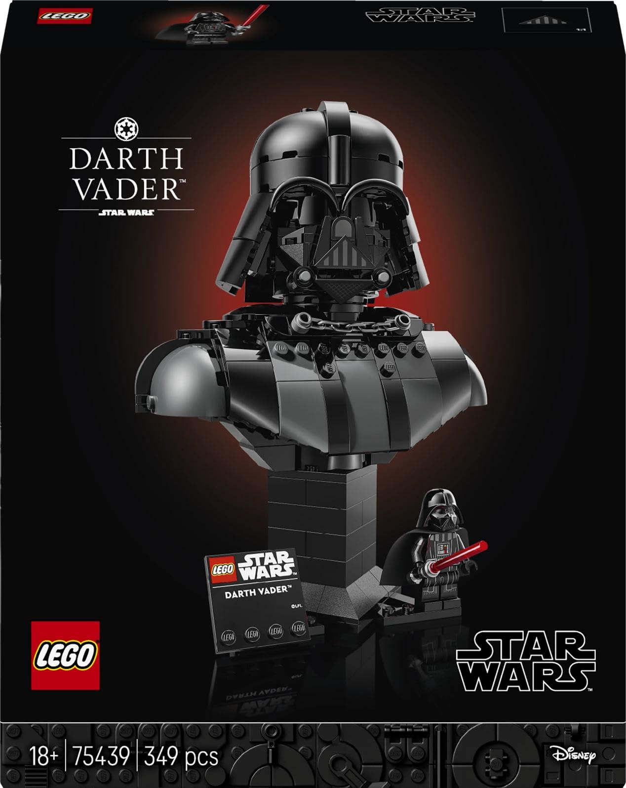 LEGO Star Wars 75439 Darth Vader Büste - Modellbau für Erwachsene - inkl. sammelbarer Minifigur mit rotem Lichtschwert - Geschenkidee für Fans von Eine Neue Hoffnung