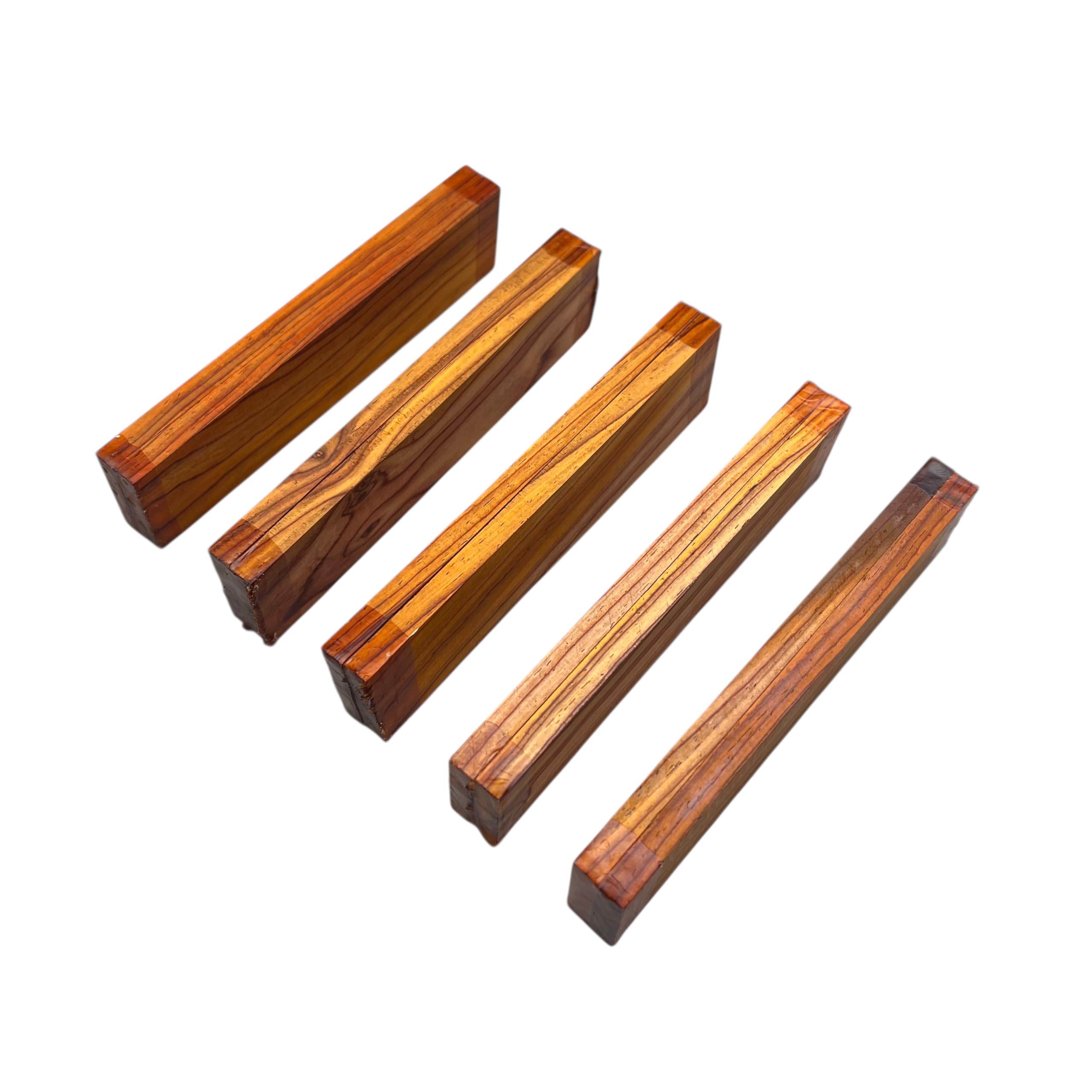5 Paar 125 x 30 x 6 mm Massivholz, Edelholz, für Messergriffe, Handwerk, Skulptur und Drehen (Cocobolo, 5)
