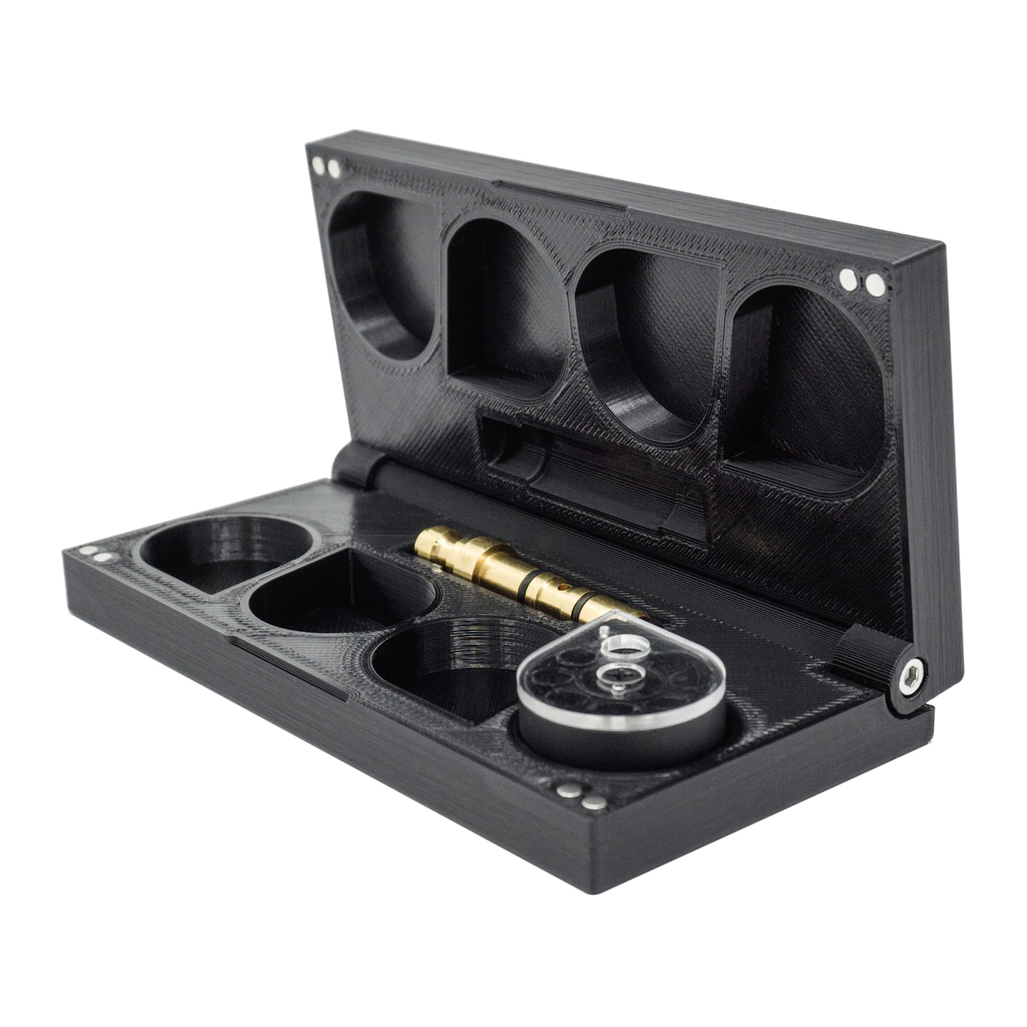 Slim Magazine Case Compatible with: Artemis, Diana, SMK, SPA, Stoeger, Webley Magazines & Fill Probe – Flip Lid Magnetic Box Air Rifle Storage