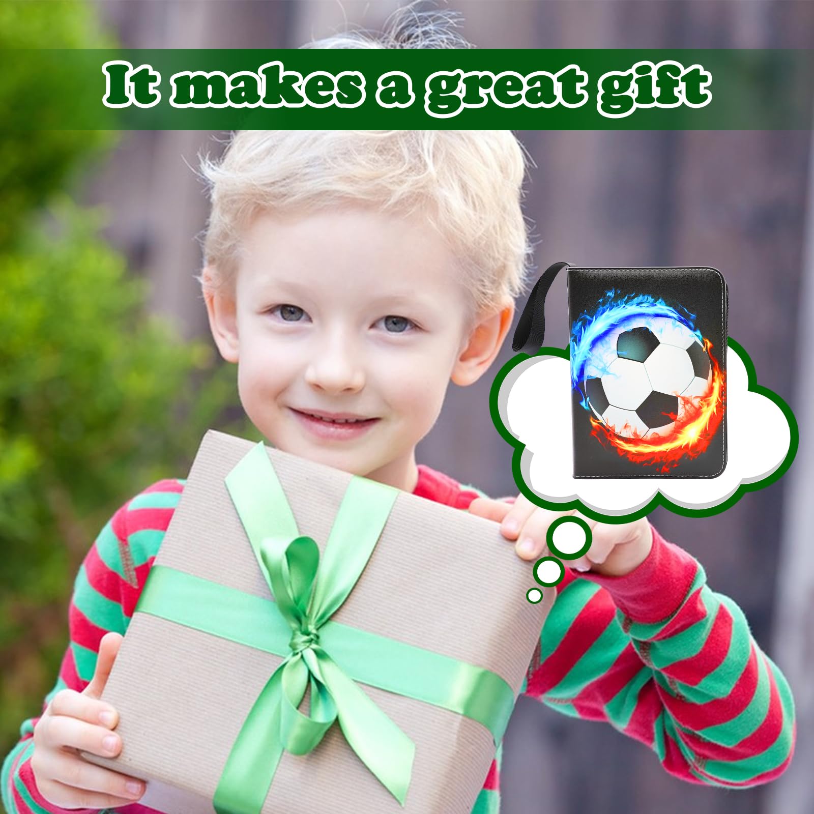 Album raccoglitore per carte da calcio, 50 pagine, 400 carte da calcio, per bambini, adulti, matchattax, carte da collezione, album da calcio, scrapbooking
